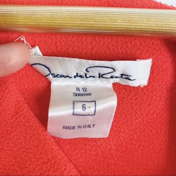 Oscar De La Renta Muted Red 100% Wool Sheath Dress - Picture 4 of 10